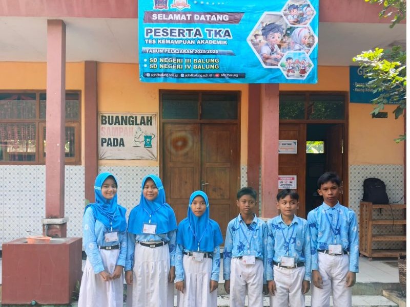 PELAKSANAAN UJIAN TKA SISWA KELAS VI SD NEGERI IV BALUNG KECAMATAN KENDIT KABUPATEN SITUBONDO TAHUN AJARAN 2025/2026